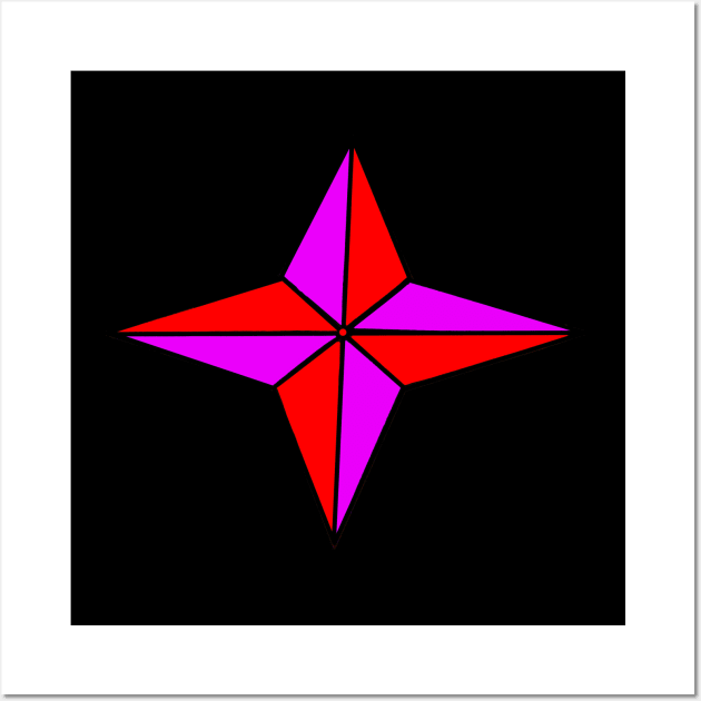 Purple & Red Star Wall Art by dalyndigaital2@gmail.com